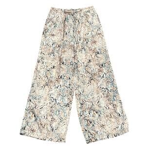 AFRM High Waist Snake Skin Print Pull-on Satin Wide Leg Pants Size M